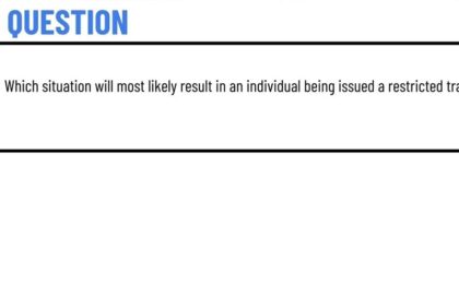 Restricted Travel Card